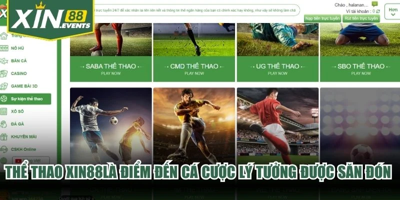 Thể thao XIN88là điểm đến cá cược lý tưởng được cược thủ Việt săn đón